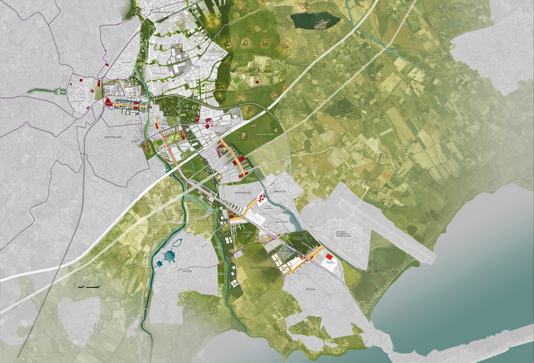 Carta - Reichen et Robert Associés - Reichen et robert asocies-Eco cité de la Route de la mer-Montpellier-l-ecocite, schéma prospectif.jpg