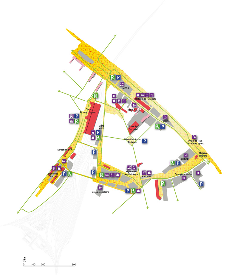 Carta - Reichen et Robert Associates - Reichen et Robert Associes-Quartier Saint Jean-Belcier-Restructuration urbaine-Bordeaux Euratlantique-Trace du VIP 2014 .jpg