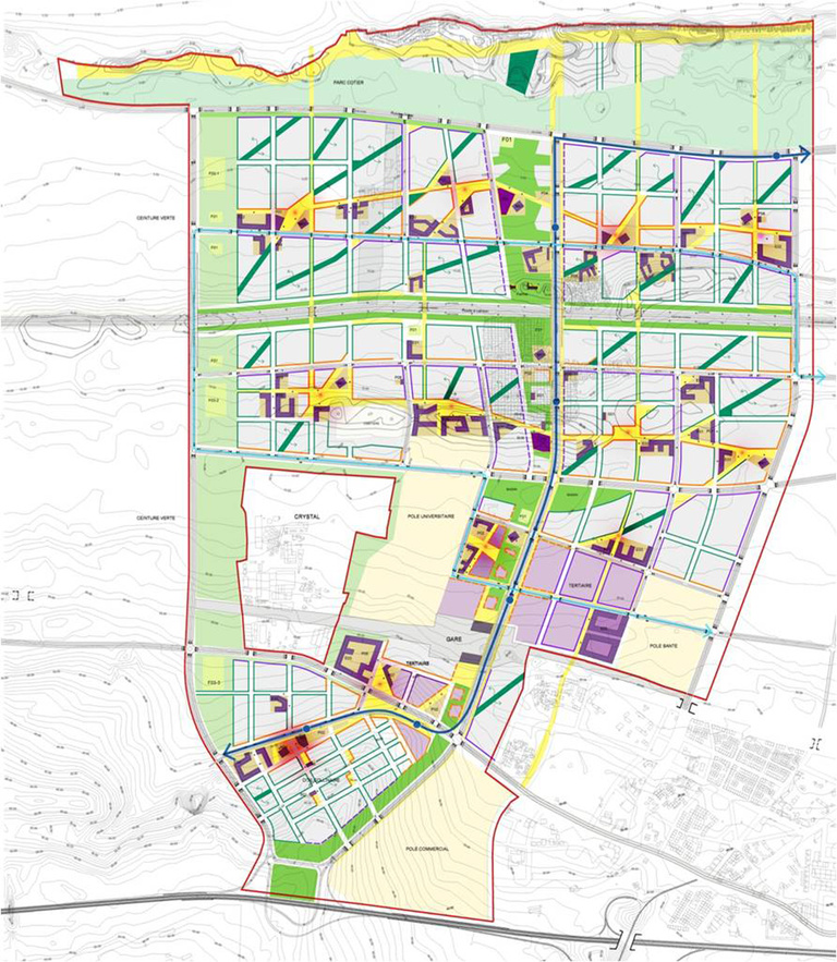 Carta - Reichen et Robert Associés - Reichen et Robert Associes- Ville nouvelle de Zenata- Une Eco cité Casablancaise-Maroc-Principe Organisation Espace.jpg