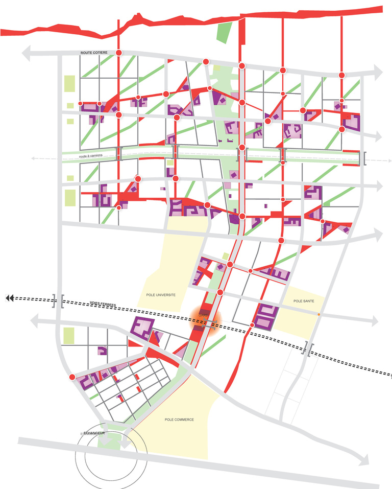 Carta - Reichen et Robert Associates - Reichen et Robert Associes- Ville nouvelle de Zenata- Une Eco cité Casablancaise-Maroc-STRATEGIQUE_FD_5000_PARCOURS_MARCHABLE.jpg