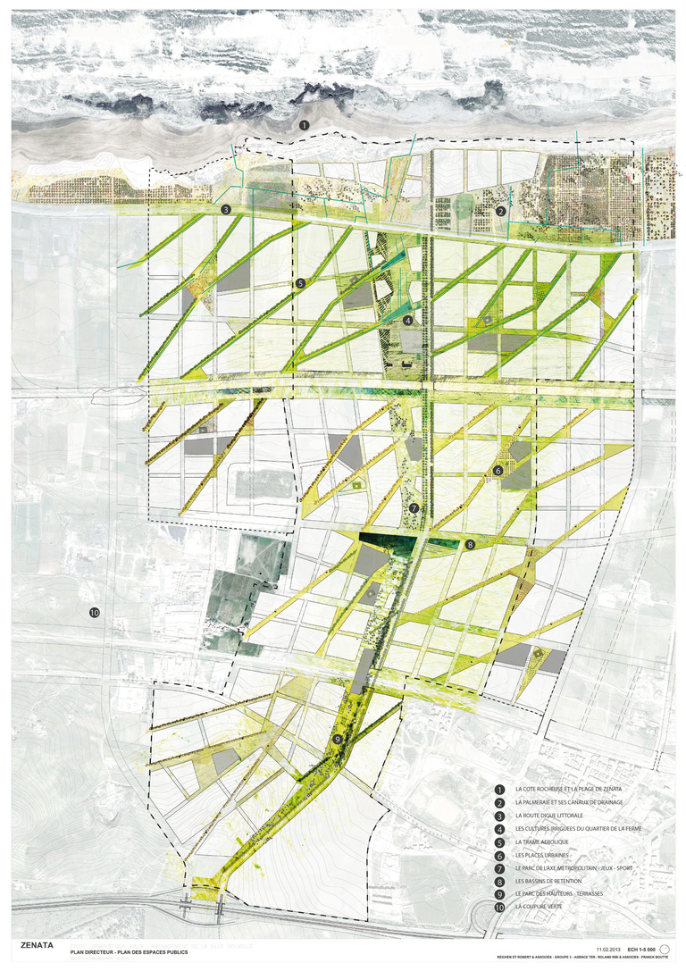 Carta - Reichen et Robert Associates - Reichen et Robert Associes- Ville nouvelle de Zenata- Une Eco cité Casablancaise-Maroc-plan masse final-13022013.jpg