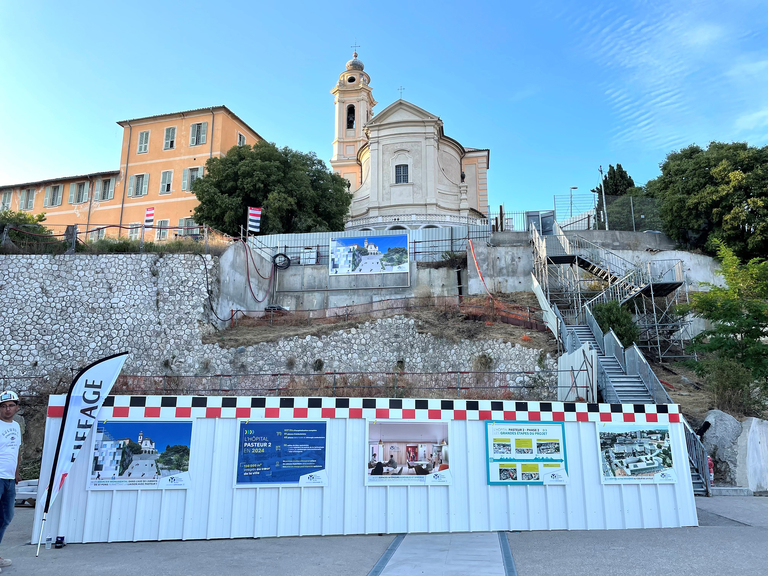 Baaum - Pose de la 2ème pierre de l'hôpital Pasteur 2 à Nice