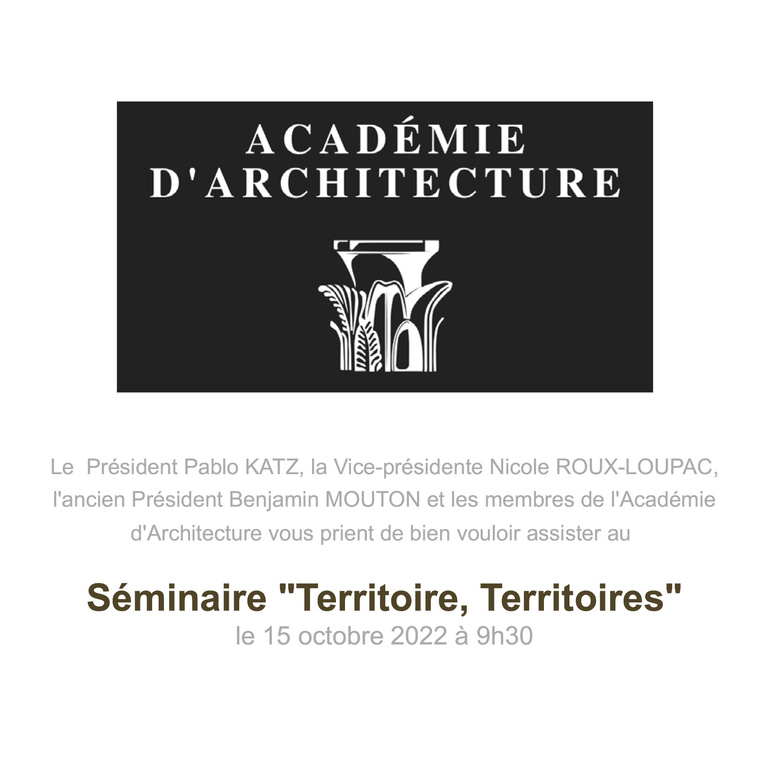 Carta - Reichen et Robert Associés - Séminaire « Territoire, Territoires » à l’Académie d’Architecture _ intervention de Bernard Reichen