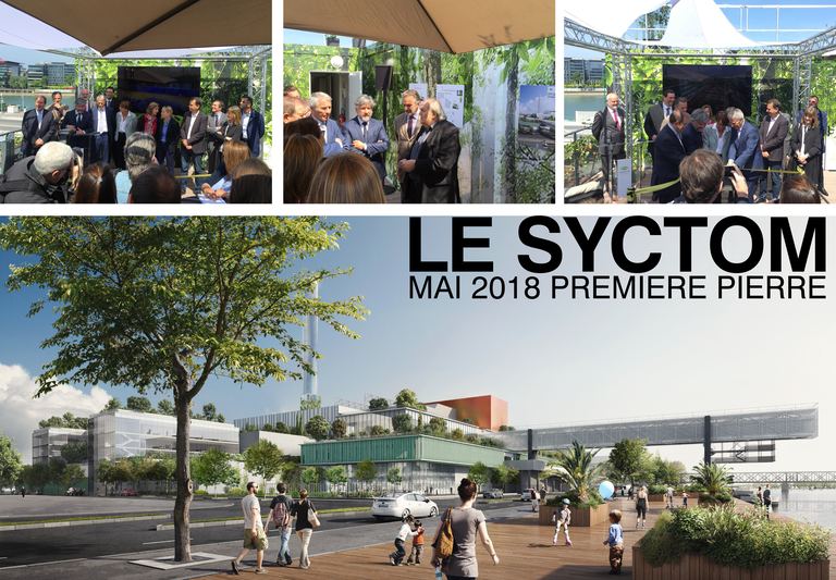 Baaum - Pose de la 1ère pierre du centre de valorisation des déchets du Syctom à Saint Ouen